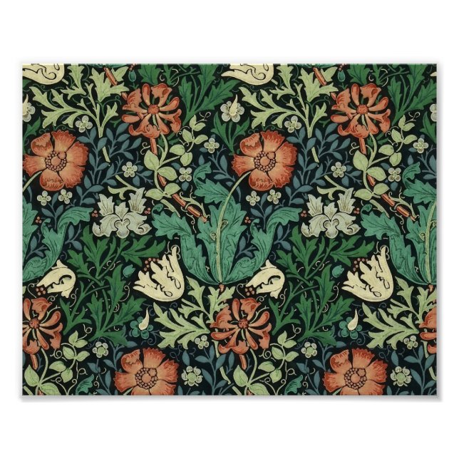 Foto William Morris Compton Floral Art Nouveau Pattern (Frente)
