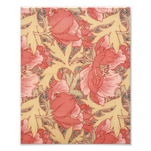 Foto William Morris Poppies Floral Art Nouveau Pattern