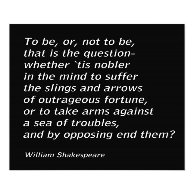 Foto William Shakespeare "Hamlet" (Frente)