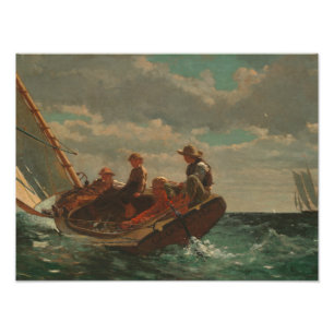 Foto Winslow Homer - Breezing acima de (um vento justo)