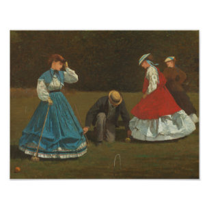 Foto Winslow Homer - cena do Croquet