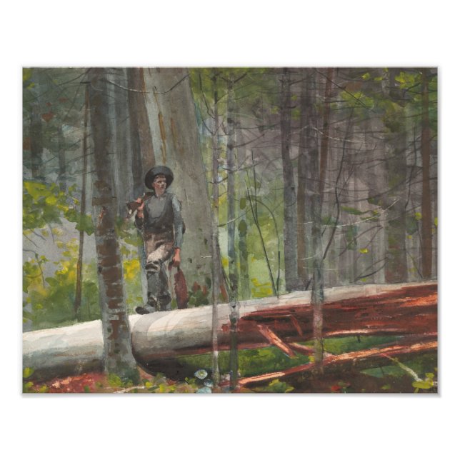 Foto Winslow Homer - Hunter no Adirondacks (Frente)
