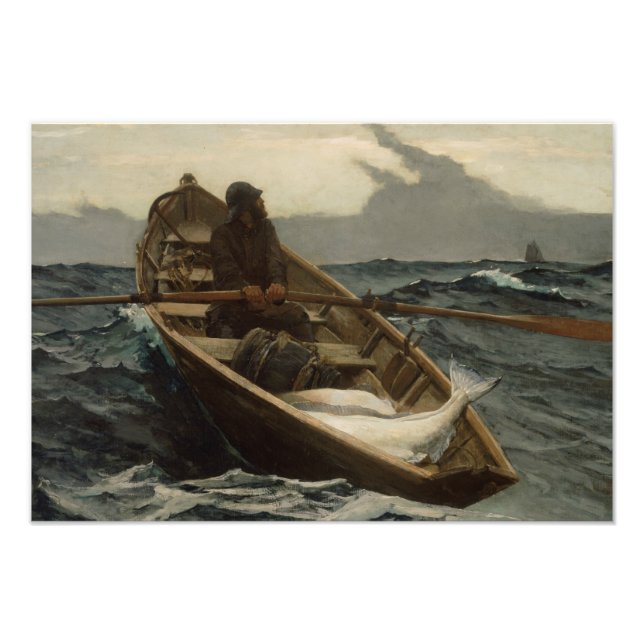 Foto Winslow Homer - O Aviso De Nevoeiro (Frente)