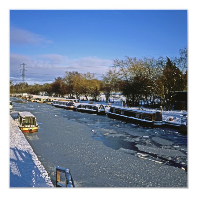 Foto Winter Macclesfield Canal Cheshire Inglaterra (Frente)