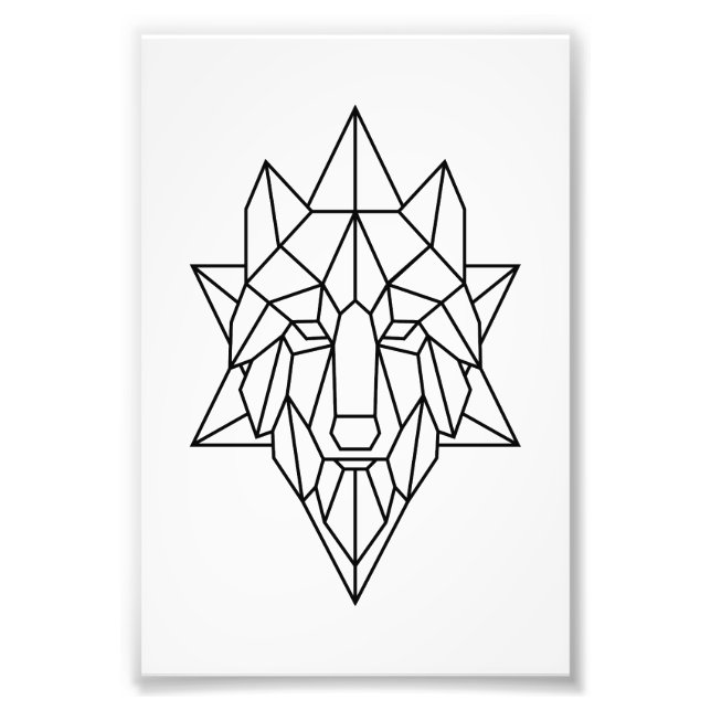 Foto Wolf geometric art Wall Art Décor Posters  (Frente)