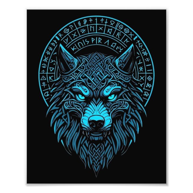 Foto Wolf Mask Odin Executa Viking Norse Compass (Frente)