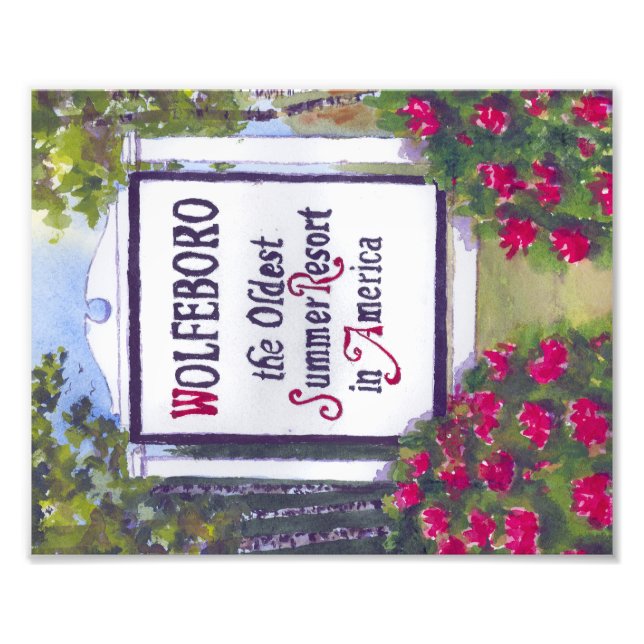 Foto Wolfeboro New Hampshire - Sinal de Boas-vindas (Frente)