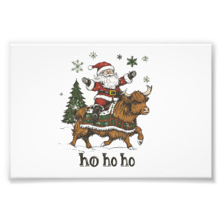 Foto Womens Xmas Tree Lighting Santa Riding Highland Co