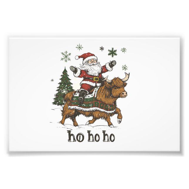 Foto Womens Xmas Tree Lighting Santa Riding Highland Co (Frente)