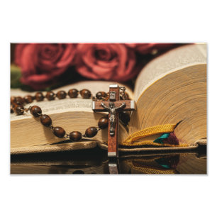 Foto Wooden Rosary com Jesus na Cruz
