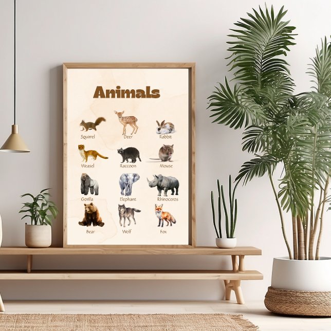 Foto Woodland Animal Nursery Wall Art (Criador carregado)