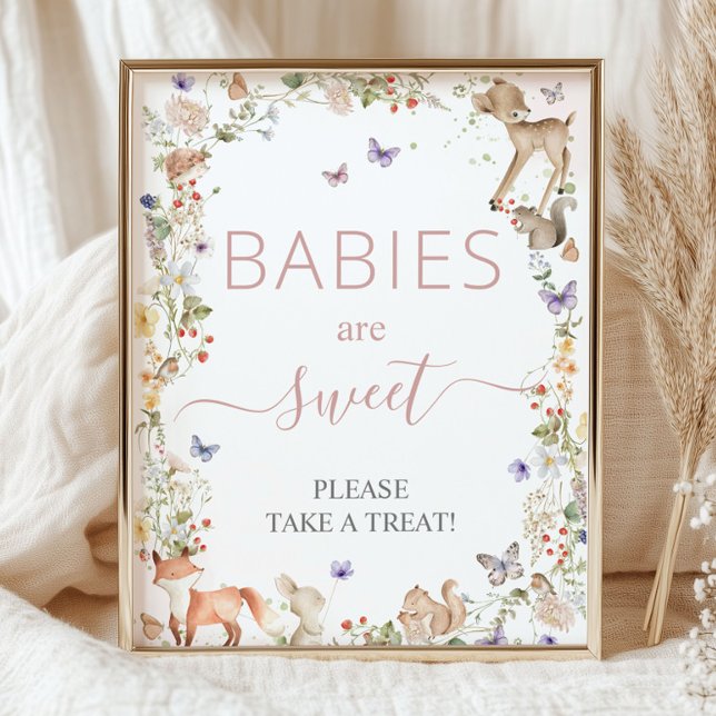 Foto Woodland Animal Wildflower Baby Shower Sweet Treat (Criador carregado)