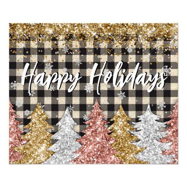 Foto Xadrez De Natal E Brilho Com Texto (Frente)