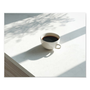 Foto Xícara de Café Minimalista Luz Solar Suave Estátic