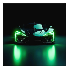 Foto yberpunk Neon Verde Supercarro - Moderno Cinematog
