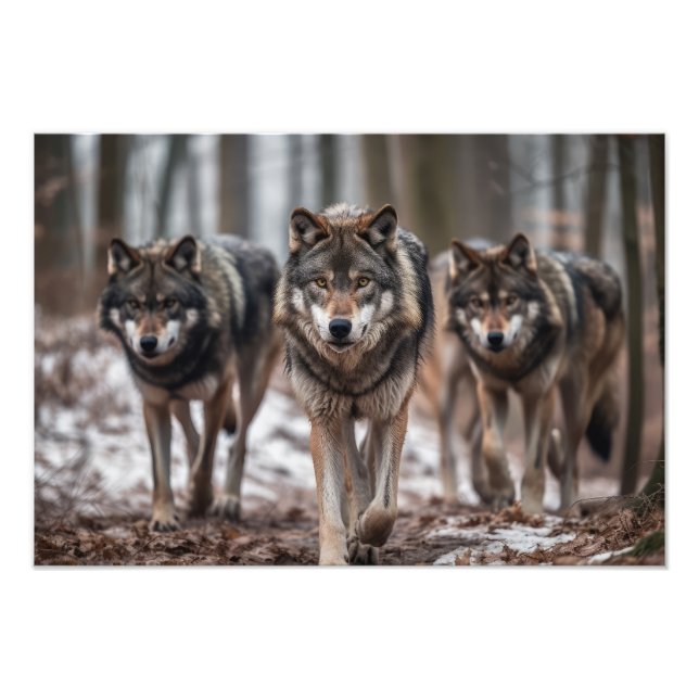 Foto Yellowstone Wolves Photo Impressão (Frente)