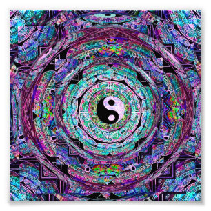 Foto Yin Yang Mandala Purple