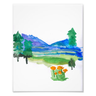 Foto Yosemite Watercolor Impressão
