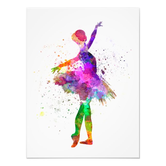 Foto Young woman ballerina ballet dancer dancing with t (Frente)