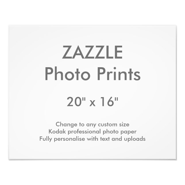 Foto Zazzle Custom 20" x 16" Photo Impressão 50 x 40 cm (Frente)