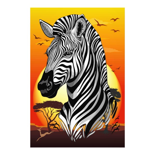 Foto Zebra African Savanna Wild Animal (Frente)
