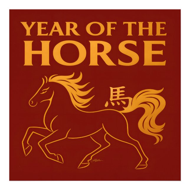 Foto Zodiac Chinese New Year 2026 Horse (Frente)