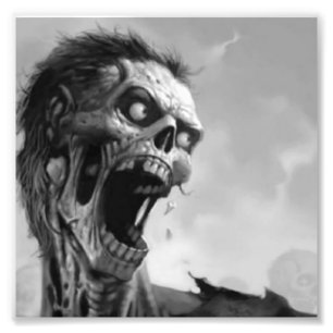 Foto zumbi gritando