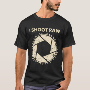 Fotografador T-Shirt I Shoot Raw Camera Bezel Retr