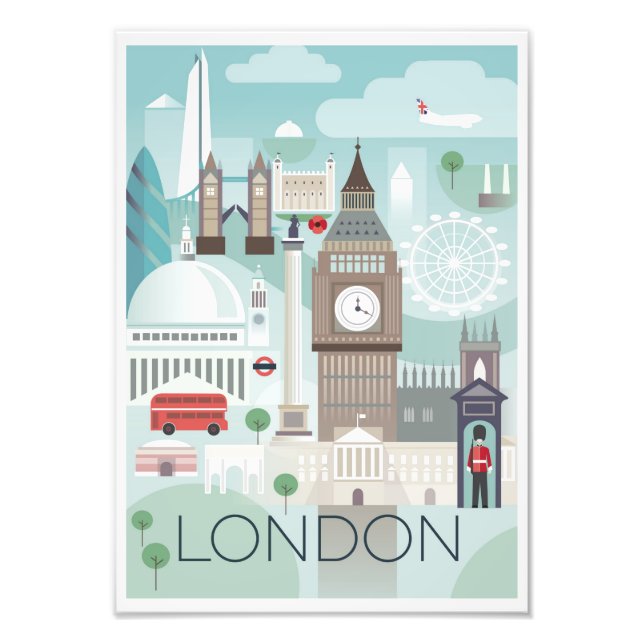 Fotografia Alargamento - Retro Londres Inglaterra (Frente)