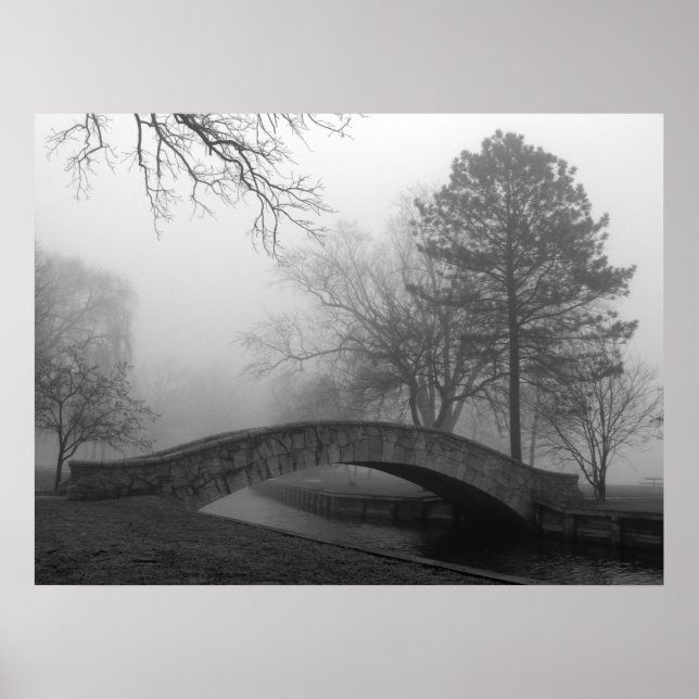 Fotografia de arte fina - Impressão de ponte "Mist (Frente)
