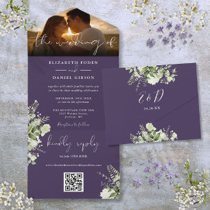 Fotografia de casamento com código QR de flora rox