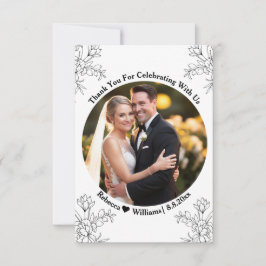 fotografia de casamento de agradecimento com tipog