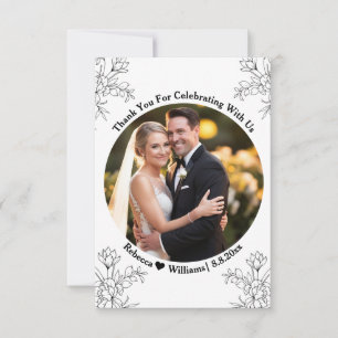 fotografia de casamento de agradecimento com tipog