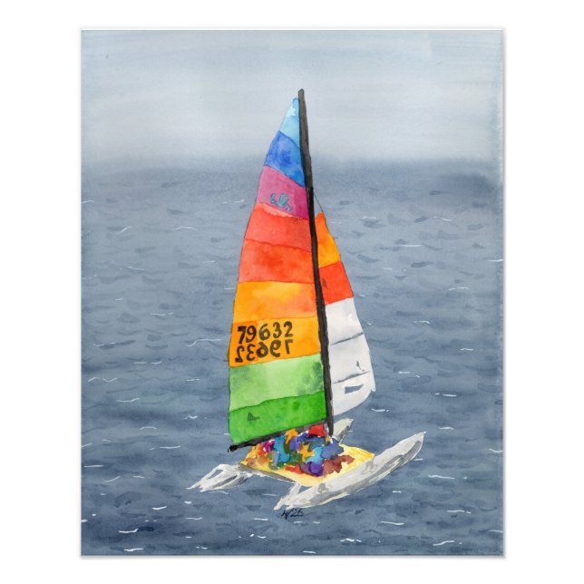 Fotografia de Catamarã em Arte de Parede (Frente)