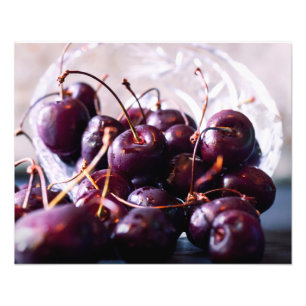 Fotografia de Cerejas Vermelhas Frescas