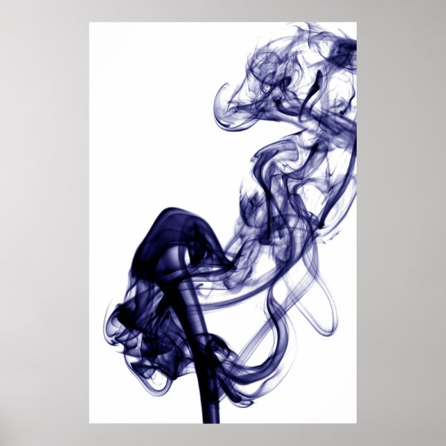 Fotografia de fumaça - Poster azul (Frente)