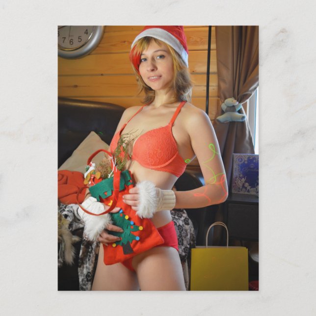 Fotografia de Natal Cutie cartão postal (Frente)