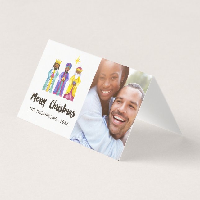 Fotografia de Natal em Aquarela (Frente)