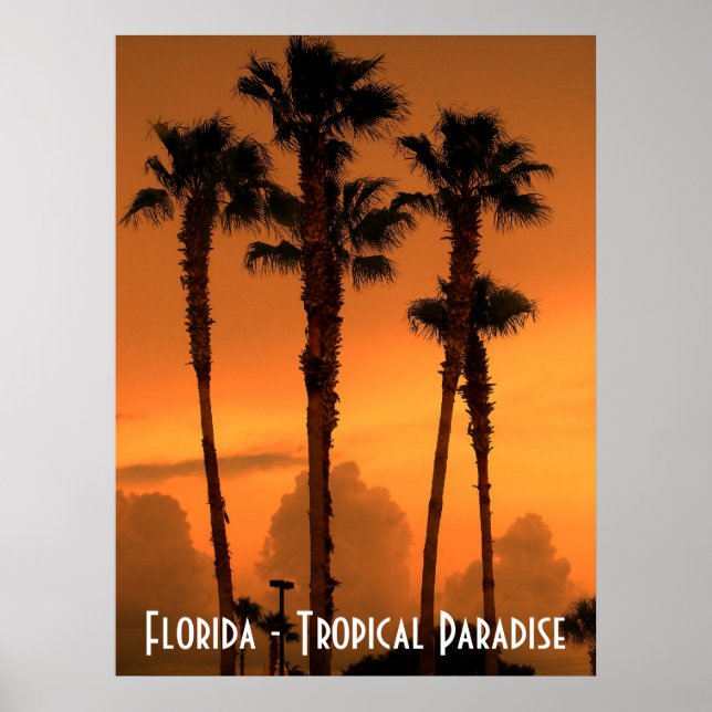 Fotografia de Poster Sunset Paradise Tropical da F (Frente)