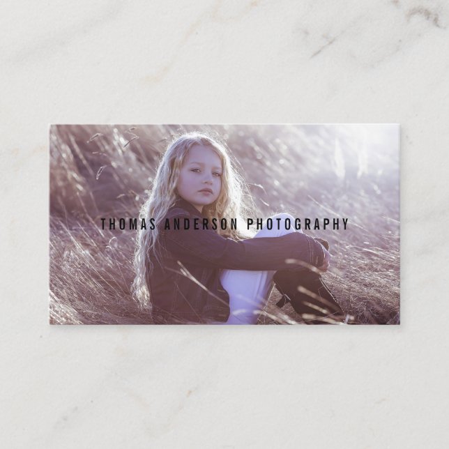 Fotografia de sobreposição mínima simples | CARTÃO (Frente)