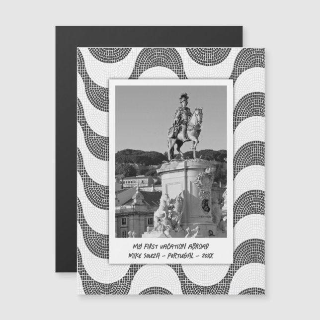 Fotografia do cobblestone de ondas portuguesas (Frente/Verso)