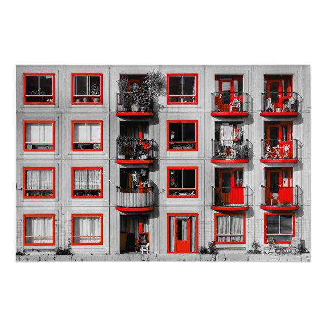 Fotografia do edifício Red Facade Zuidoost Balcony (Frente)