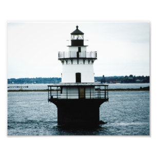 Fotografia do farol do banco de areia da ilha do