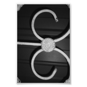 Fotografia E8 4x6 preto e branco da letra do