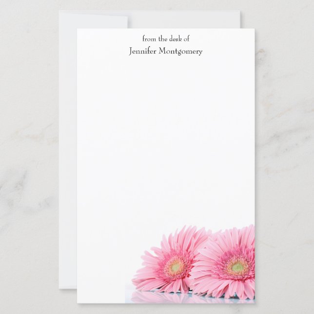 Fotografia Elegante de Gerbera Daisies Rosa (Frente)