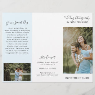 Fotografia Folheto Azul de Pastel Elegante