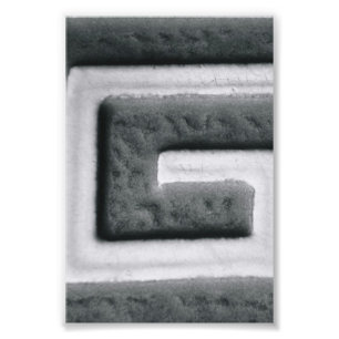 Fotografia G2 4x6 preto e branco da letra do