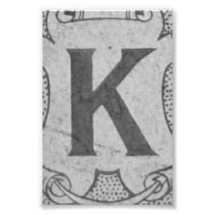 Fotografia K2 4x6 preto e branco da letra do