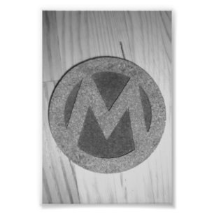 Fotografia M4 4x6 preto e branco da letra do