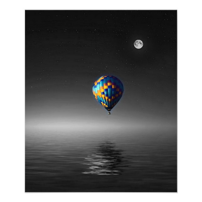 Fotografia Minimalista Seletiva do Balão Voador (Frente)